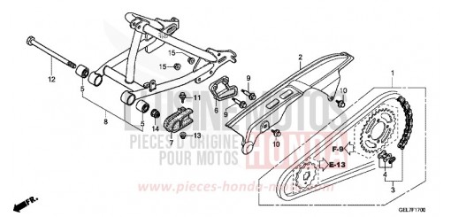 BRAS OSCILLANT (CRF50FC) CRF50FC de 2012